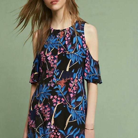 Maeve Open-Shoulder Floral Dress -Anthropologie - Picture 2 of 4